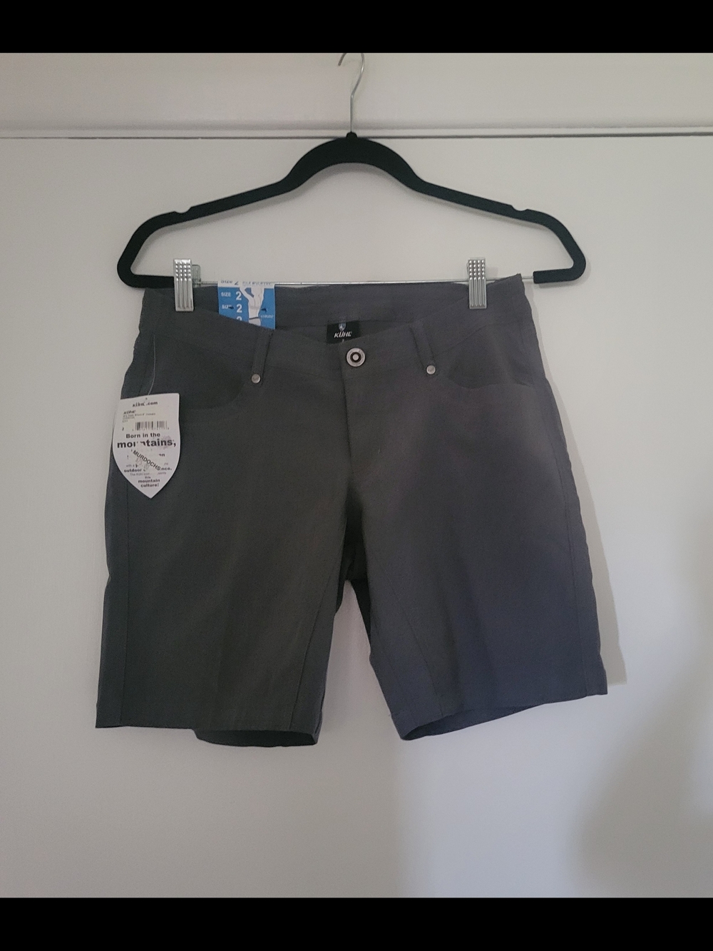 NWT Women’s Kuhl Mid-Length Shorts - Charcoal